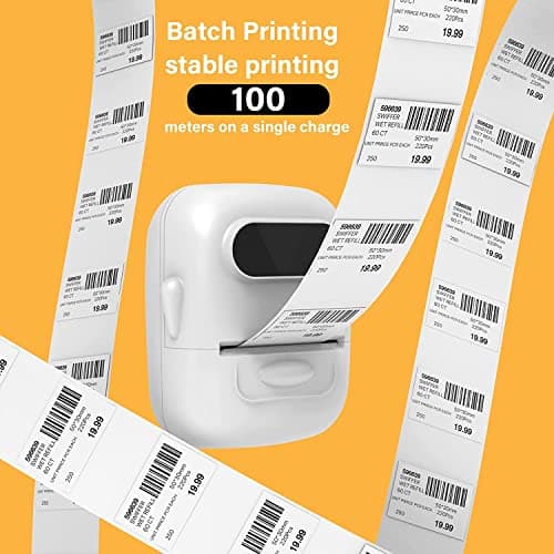 MARKLIFE Label Maker Machine with Tape Barcode Label Printer - Mini Portable Bluetooth Thermal Labeler, Easy to Use for Small Business Home Office Address Clothing Jewelry Retail Barcode 6