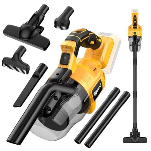Handheld Cordless Vacuum, Compatible with Dewalt 20V Battery, Handheld Vacuum Cleaner with Washable HEPA Filter, Powerful Suction Cleaner for Car, Carpets, Furniture (Battery Not Included)