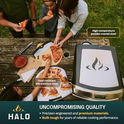 HALO Versa 16 Pizza Oven | 16” Rotating Stone, Patented Dual Burner System, 5-Minute Pizzas, Easy Clean | Propane Powered | HZ-1004-ANA 5