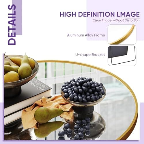 LadyNow Floor Mirror, 58"×18" Full Length Mirror with Stand for Bedroom Living Room, Gold 9