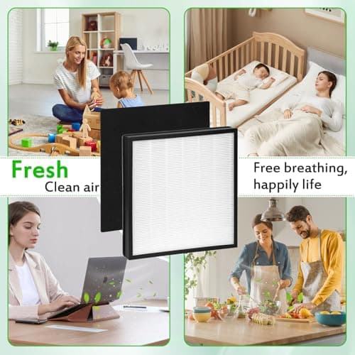 3-Pack Compact Replacement Filters Compatible with Intellipure Compact Air Purifier Tiered Filtration System: Pre-Filter, HEPA, Activated Carbon Filter Upgraded Version (3) 6