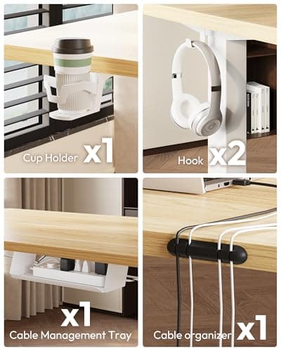 SANODESK Electric Standing Desk 79 x 32 Inches Height Adjustable Stand Up w/6-Button Controller Ergonomic Computer Desk with Splice Board for Home Office, White Frame + White Tabletop 6