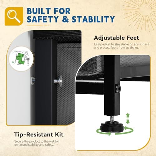 DWVO 9 Drawers Dresser for Bedroom, Fabric Storage Tower for Living Room, Entryway - Sturdy Steel Frame, Wooden Top & Easy Pull Fabric Bins 7