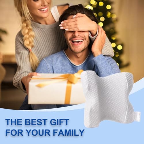 Sleeping Cuddle Pillow for Couple, Memory Foam Arched U-Shaped Arm Hole Pillow, Providing Comfort and Support in Travel Rest Office and Bed 7