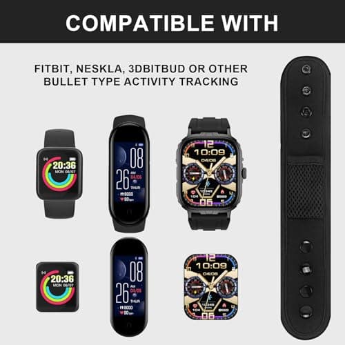 Ankle Band Fitness Pedometer for Men&Women,Compatible with Fitbit Flex 2/One/Zip/Charge 2 3/Alta HR or Garmin Vivofit/2/3/4/JR Fitness Tracker,Adjustable Breathable Sport Ankle Band (Medium) 5