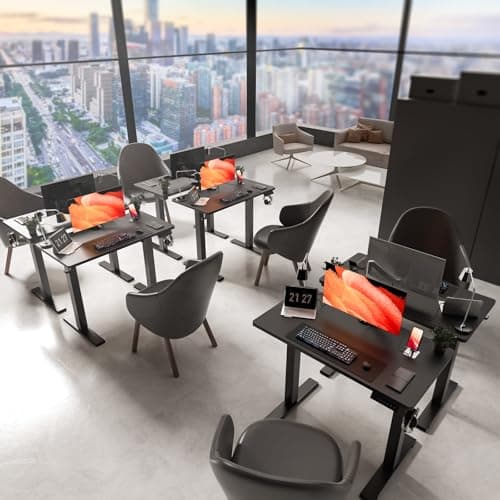 ExaDesk 35 * 20 Electric Standing Desk, Adjustable Height Sit Stand Up Desk, Motorized Home Office Computer Gaming Workstation Desk 7