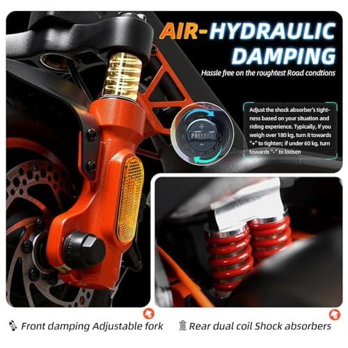 Electric Scooter Adult, 1600W*2 Dual Motor RZ1000, Up to 40-50 Miles Long Range/MAX Speed 31 Mph, 10.5'' Off Road Tires with 1152Wh Battery & Dual Suspension Commuting Fast Electric Scooter 5