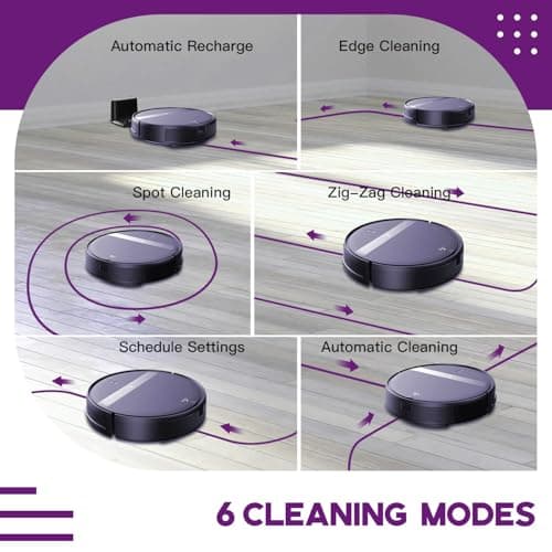 Kilgone Robot Vacuum and Mop Combo, Tangle-Free Powerful Suction, Robotic Vacuum Cleaner - Alexa & App Scheduling, Long Runtime, Automatic Robot Vacuum Cleaners for Home 6