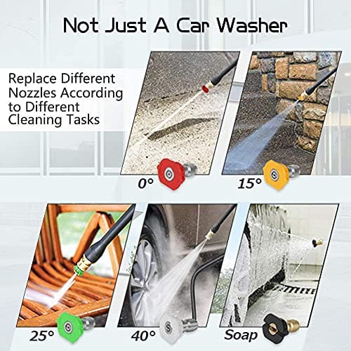 4200PSI Pressure Washer 4.0GPM Gas Power Washer 196CC Gas Powered Washing Machine Commercial High Pressure Washer with 25ft Hose&5 Nozzles for Patio Garden Yard Vehicle,EPA/CARB/ETL 7