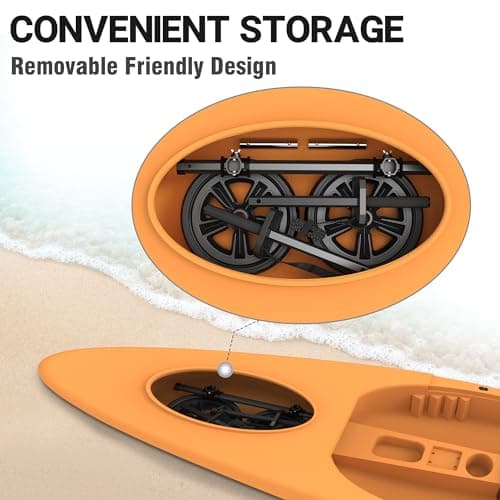 GanFindX Detachable & Aluminum Adjustable Width Kayak Cart | Plug-and-Play, sit on top Kayak cart, Easy to Install & Carry, Suitable for Kayaks Canoes with Scupper Holes 6