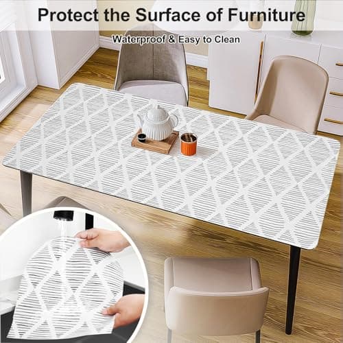 Drawer and Shelf Liner for Kitchen Cabinet,Non-Adhesive Cabinet Liner 12in x 20FT,Waterproof Shelf Paper Non-Slip Mats Cupboard Liners Contact Protect Dresser/Shelves/Table-Square Stripes 6