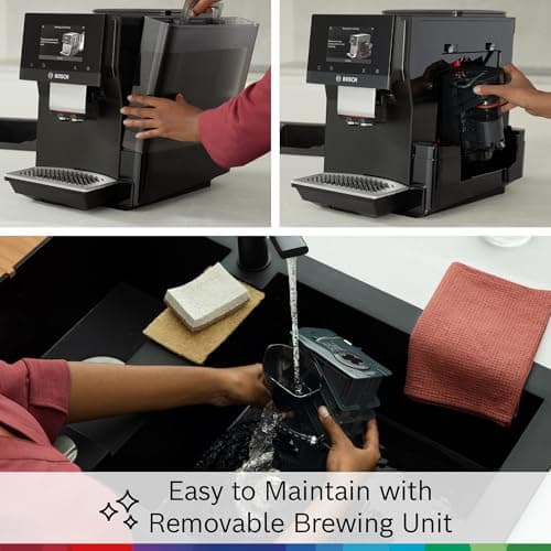 Bosch 800 Series Fully Automatic Espresso and Coffee Machine – 35 Drinks, Cold Brew, Double Cup, Milk Hose, Ceramic Grinder, Smart Features, in Black TPU60309 11