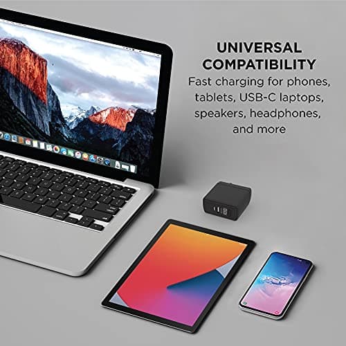 Limitless PowerPro Go 10,000mAh Power Bank 3-in-1 Wall Charger with Type-C Power Delivery, USB-A, & Qi Wireless Charging, Digital Display & Fast Charging for iPhone Android, Samsung (Black) 8