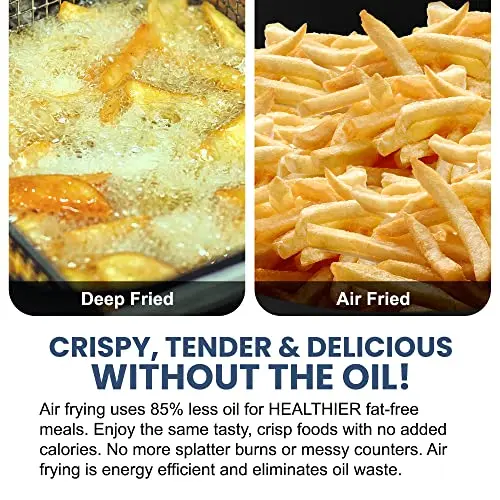 Elite Gourmet EAF-3218BL Personal 1.1Qt Compact Space Saving Electric Hot Air Fryer Oil-Less Healthy Cooker, Timer & Temperature Controls, PFOA Free, Mint 6