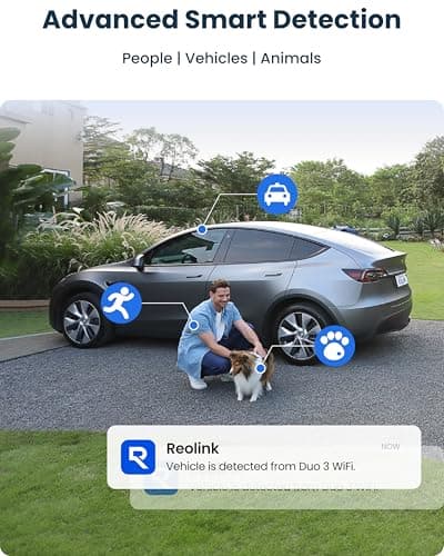 REOLINK 16MP WiFi Security Camera Outdoor, 180° Ultra-Wide Angle, Duo 3 WiFi, 2.4/5GHz Wi-Fi 6, Smart Detection, Color Night Vision, Two-Way Talk, IP67, Up to 512GB Storage, Plug-in Power (12V/2A) 7