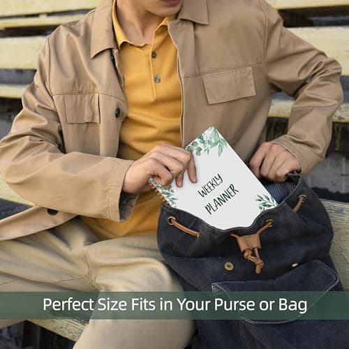 Undated Weekly Planner, Weekly To Do List Notebook with Goal & Habit Tracker Organizer, A5 5.8" x 8.0" Weekly Planner Notebook with Spiral Binding for Men or Women 7