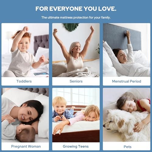 BEDLORE King Mattress Protector, Waterproof Noiseless Mattress Cover with Deep Pocket for 6-18 inches Mattress, Soft Breathable Mattress Pad Machine Washable (Dark Gray) 8