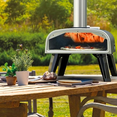 aidpiza Pizza Oven Outdoor 12" Wood Fired Pizza Ovens Pellet Pizza Stove for outside, Portable Stainless Steel Pizza Oven for Backyard Pizza Ovens 9