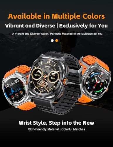 Ateclouds Smart Watch with Wireless Earbuds, Fitness Tracker Sports Watch, Compatible iPhone Android,Heart Rate Monitor, Sport Band Bluetooth Call Watches for Men 1.53" Steel Material Ultra-Thin Body 5