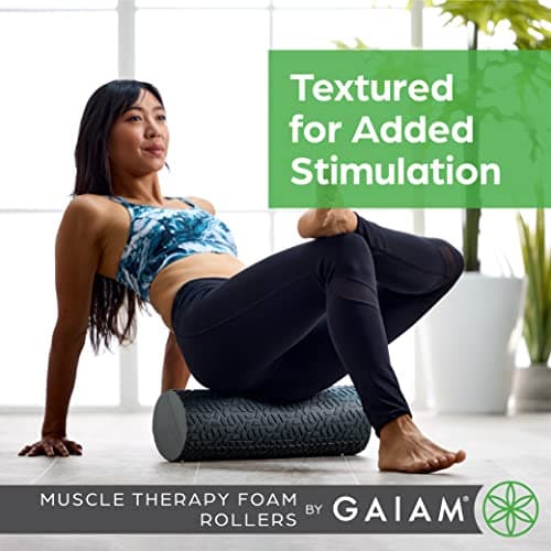 Gaiam Restore Foam Roller for Muscle Massage - Textured Muscle Massager for Stimulation, Total Body Pain Relief for Back, Neck, Foot, Calf, Leg, Arm - Deep Tissue Massager for Sore Muscles (18 Inches) 3