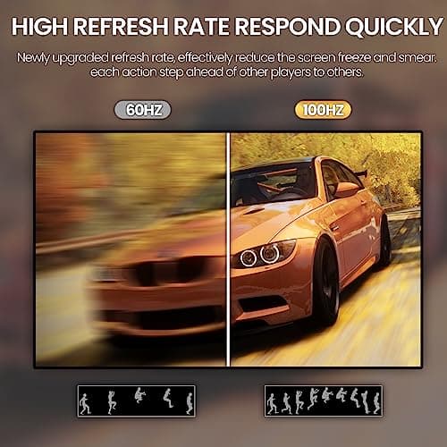 CRUA 27" Curved White Monitor, Full HD(1920x1080P) VA Panel 1800R 100HZ 120% sRGB Professional Computer Monitors, 3Sides Frameless, Flicker-Less,Blue Light Filter, for Office & Gaming (VGA, HDMI) 5