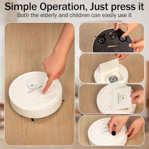 Robot Vacuum,3-in-1 Vacuum,Integrated Sweeping and Suction,Robot Vacuum Cleaner and Mop Combo,with Advanced Intelligent chip Technology to Avoid Obstacles, Ultra-Thin,White -Z2 7