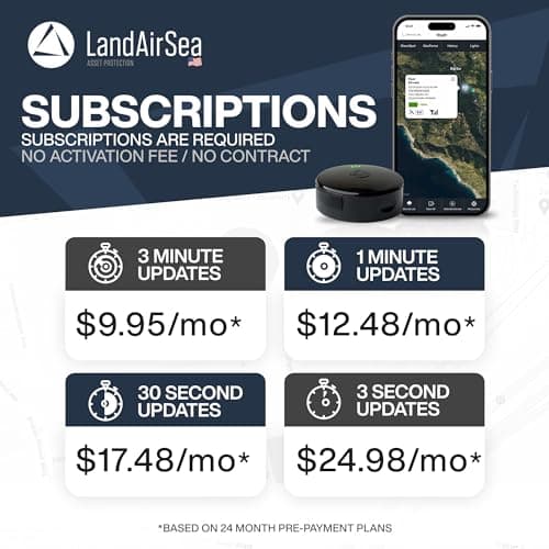 LandAirSea 54 GPS Tracker - Made in the USA from Domestic & Imported Parts. Long Battery, Magnetic, Waterproof, Global Tracking. Subscription Required 5