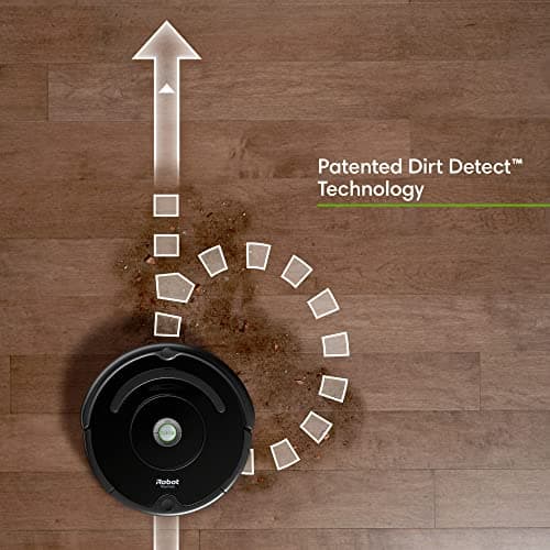 iRobot Roomba Vac Robot Vacuum (Q0120) - Easy to use, Power-Lifting Suction, Multi-Surface Cleaning, Smart Navigation Cleans in Neat Rows, Self-Charging, Alexa, 675 6