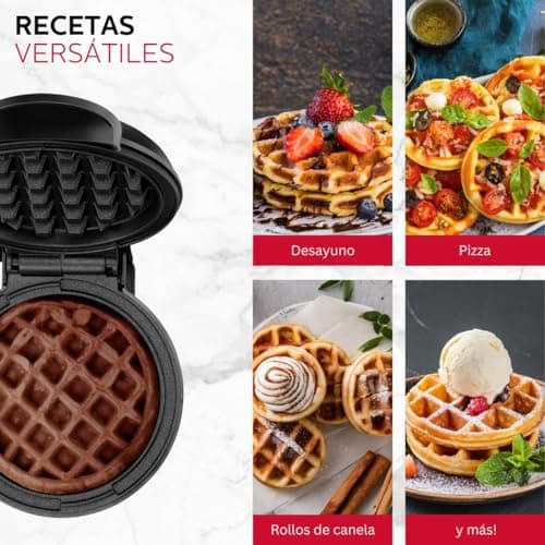 Holstein Housewares Personal Non-Stick Waffle Maker, Black - 4-inch Waffles in Minutes 5