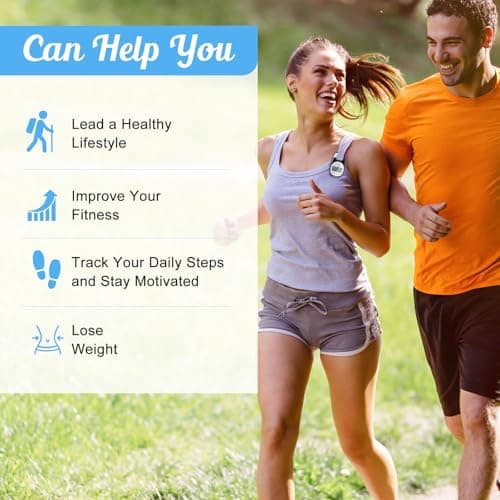 Simple Pedometer for Walking, Accurate Step Tracker with Carabiner, 3D Step Counter for Men Women Seniors - Black 6