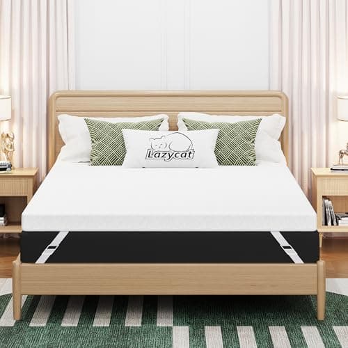 King Mattress Topper, 2 Inch Bed Toppers with Memory Foam, Removable & Washable Cover, Anti-Slip Silicone Dots on The Bottom, CertiPUR-US & Oeko-Tex Certified