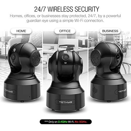 TETHYS Wireless Security Camera 1080P Indoor [Work with Alexa] Pan/Tilt WiFi Smart IP Camera Dome Surveillance System w/Night Vision,Motion Detection,2-Way Audio,Cloud for Home,Business, Baby Monitor 7