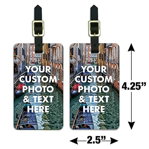 Graphics and More Self-EEZ(TM) Custom Personalized Luggage Tag Set 5