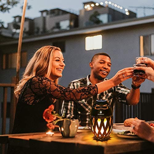 ANERIMST Unique Gifts for Men, Outdoor Bluetooth Speaker Waterproof Wireless with Torch LED Light, Birthday Gift for Boyfriend Him Dad, Cool for Garden, Patio, Outside (Black) 7