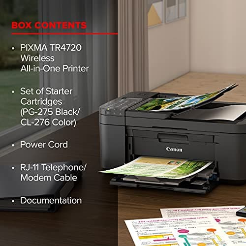 Canon PIXMA TR4720 All-in-One Wireless Printer, Home Use with Auto Document Feeder, Mobile Printing and Built-in Fax, Black 5