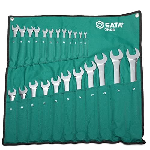 SATA 23 Piece 12 Point Combination Wrench Set | Metric sizes 6mm - 32mm | Off Corner Loading | ST08413G
