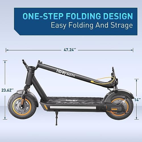 Hiboy MAX Pro Electric Scooter, 46.6 Mi Long Range, 22 MPH Power by 650W MAX Motor, 11'' Pneumatic Tires, Split Hub Design, Dual Suspension, 265lbs MAX Load, Commuting Electric Scooter for Adults 6