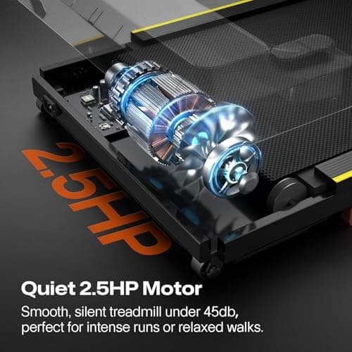 UREVO Walking Pad with APP, Under Desk Treadmill for Home Office, Portable Desk Treadmill with Double Shock Absorption Remote Control LED Display, 265 Lb Capacity 7