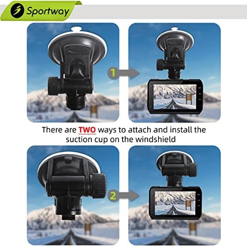 Sportway S40 Dash Cam Suction Mount (3rd Gen) with10pcs 360 Rotating Joints Compatible for Rexing, Old Shark, Yi, TOGUARD, Compark, Kingslim, Crosstour and Most Dash Cameras, DVR, GPS 5