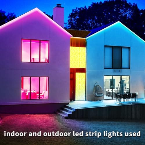 vimeepro 100ft Outdoor LED Strip Lights Waterproof,IP68 Waterproof LED Light Strips with Remote,App Control Music Sync RGB Outdoor LED Rope Lights,LED Lights for Bedroom,Roof,Pool,Deck,Balcony 5