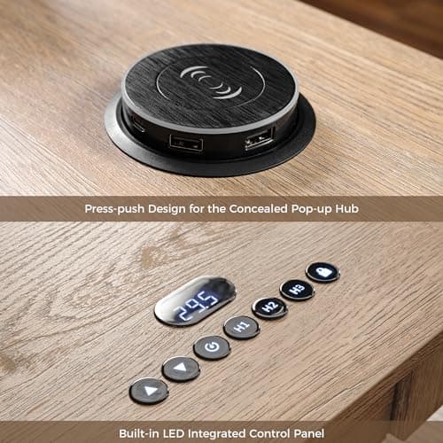 EUREKA ERGONOMIC Ark EL, 60x26 Executive Standing Desk with 3 Drawer Adjustable Height Electric Desk Stand up Desk Home Office Computer Desk with Storage Modern Workstation with Memory Controller 9