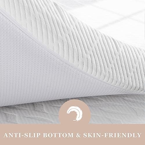 BedStory 4 Inch Firm Mattress Topper Twin Size, Extra Firm Memory Foam Bed Topper for Pain Relief, Cooling Gel Infused High-Density Mattress Pad, Skin-Friendly Non-Slip Cover, CertiPUR-US Certified 6