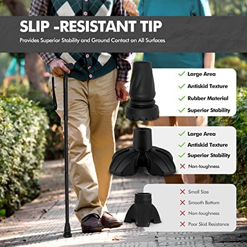 GPTCAMP G2 Walking Stick, Fold-up Walking Cane for Women and Men with Wrist Strap, Portable, Foldable, Collapsible, Lightweight and Sturdy with Comfortable T Handle 5