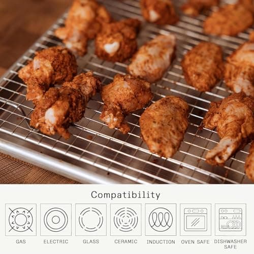 Made In Cookware | Half Sheet Pan Rack | Chrome Coated Stainless Steel | Bakeware Cooling Racks 6