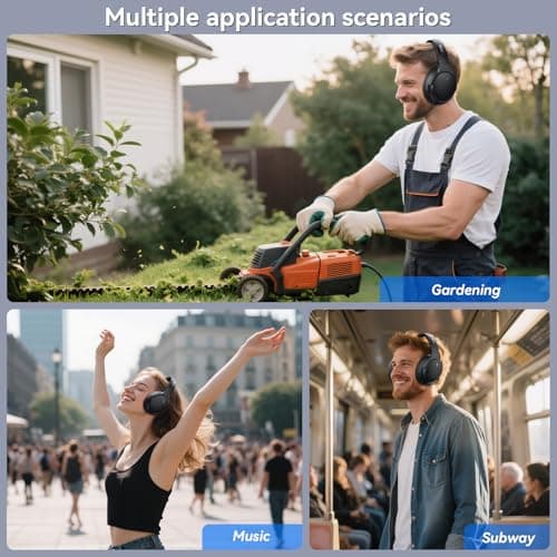 LEVN Hybrid Active Noise Cancelling Headphones, Wireless Headphones Bluetooth 5.4 with Transparent Mode, Hi-Res Audio, Deep Bass, 70H Playtime Over Ear Bluetooth Headset for Work/Travel/Home/Office 8