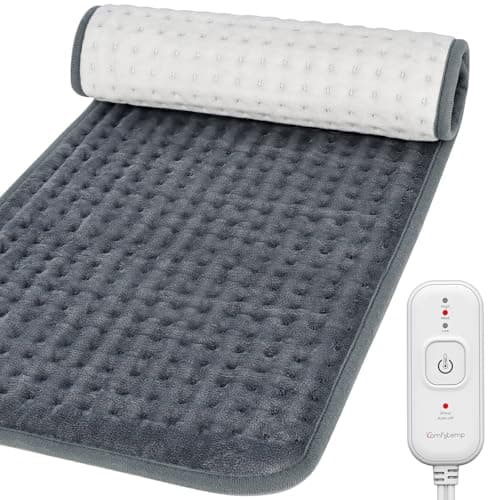 Comfytemp Heating Pad for Back & Period, FSA Eligible Electric Large Heat Pad, 2H Auto Off, Birthday Gifts for Women Men Mom Dad, HSA Approve Moist Neck Shoulder Legs Knee Heated Pad Washable, 12"x24"