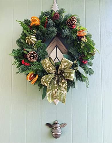 Bee Door Knocker for Front Door | Polished Solid Brass Bee | Brass Knockers with Strike Plate | UPVC | Bumblebee Front Door Furniture with a Unique Design (Pewter) 5