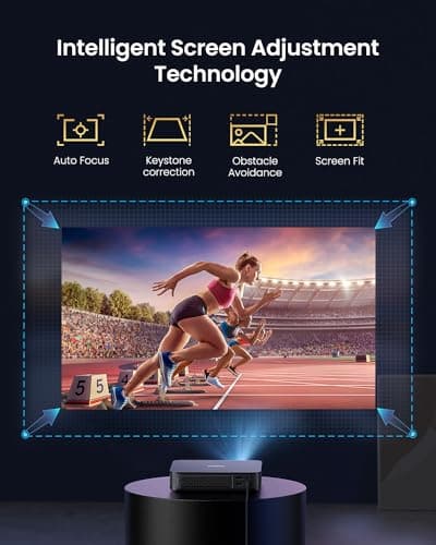 Dangbei Atom Portable Laser Projector, Google TV with Official Netflix, 1200 ISO Lumens, 180" Display, 1080p (4K Input), 3D Ready, Dolby Audio, 1.87" Ultra-Thin Home Theater Projector 5