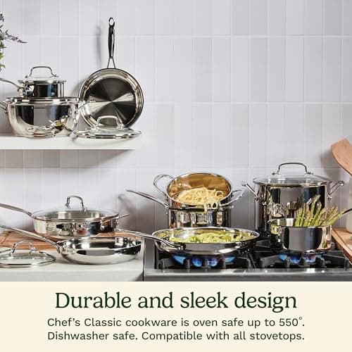 Cuisinart 1 Quart Saucepan w/Cover, Chef's Classic Stainless Steel Cookware Collection, 719-14 2