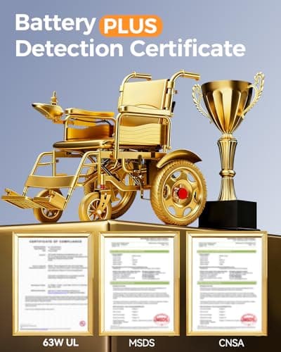 Electric Wheelchairs for Adults, 25+ Miles Long Travel Range, Foldable Motorized Wheelchair, Portable All-TerrainMotorized Wheelchair for The Elderly 6